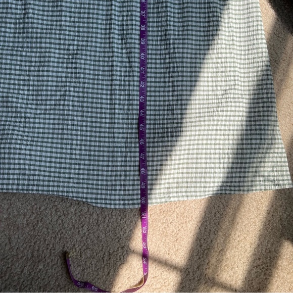 NWT Old Navy Fit & Flare Lightweight Smocked Gingham Midi Dress — Green - Picture 8 of 9